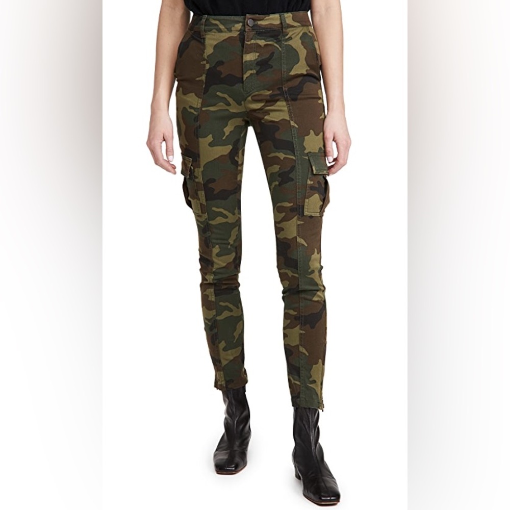 Alice and Olivia Keith Slim Camouflage Cargo Pants